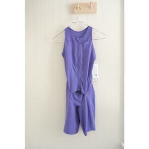 Lululemon One Piece Womens Senseknit Running Purple Sleeveless Zip-Up Sz 2 NWT